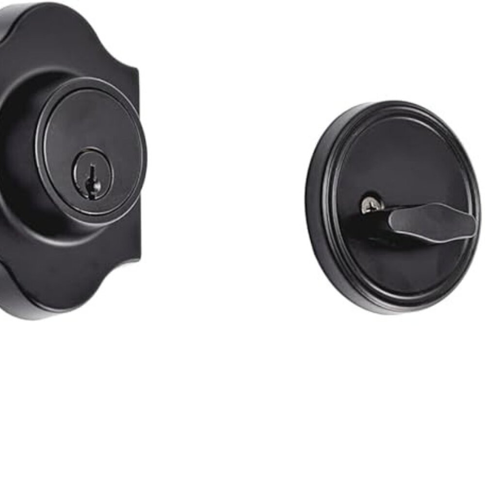 Amazon Basics Single Cylinder Deadbolt Grade-3 Security Door Lock – Matte Black